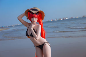 [Net Red COS] Popular Coser Nizuo Nisa-Blue Honolulu Swimsuit