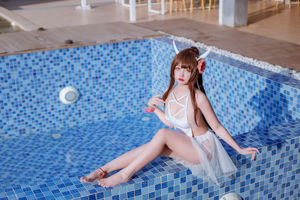 [Welfare COS] Popular Coser Nizuo Nisa - Blue Blue Sturgeon Swimsuit