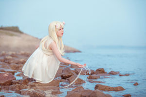 [สวัสดิการ COS] อะนิเมะบล็อกเกอร์ Xianyin sic - Illya ชุดเดรสสีขาว