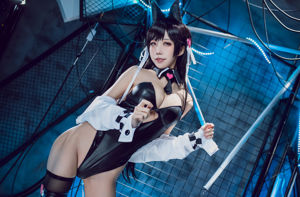 [COS Welfare] Anime Blogger Shui Miao Aqua - Azur Lane Atago Dog Doujin Locomotive