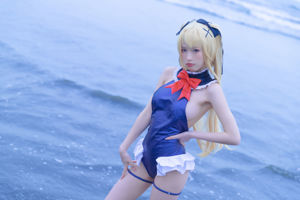 [Zdjęcie gwiazd internetowych COSER] Oszałamiający strój kąpielowy Shimizu Yuno-Marie Rose Blue