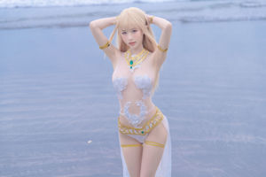 [Net Red COSER Photo] Stunning Shimizu Yuno-Marie Rose White Swimsuit