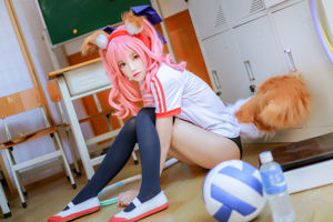 [Net Red COSER Photo] Cherry Peach Meow - Tamamo former gym suit